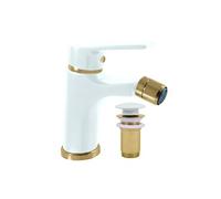 Mitigeur bidet COLORADO en laiton doré blanc avec siphon