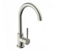 Mitigeur cuisine à bec col de cygne Cornwall - Aspect inox SCHÜTTE