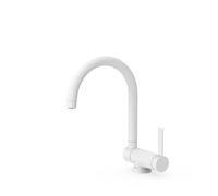 Mitigeur cuisine à bec rabattable WHITEMAT (blanc mat) - TRES 23033502BM