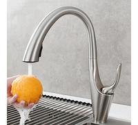 Mitigeur Cuisine avec Douchette Extractible, Robinet Cuisine Pivotant Multifonction Laiton Eau Froide et Chaude Robinet de Cuisine-Dessin