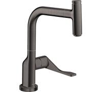 Mitigeur Cuisine Axor Select Douchette extractible Eco Chromé Noir Poli