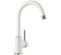 Mitigeur cuisine BLANCO MIDA blanc - Bec pivotant - Cartouche céramique - Flexibles de raccordement