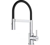 Franke Lina - Mitigeur d'évier FC 6085.031 avec un bras flexible, chrome / noir 115.0626.085