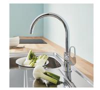 GROHE BauFlow - Mitigeur monocommande de cuisine taille L avec bec orientable chrome