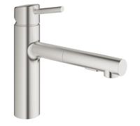 Grohe Concetto robinet de cuisine 30273DC1 supersteel, bec moyen haut