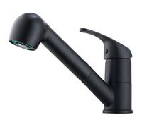 Mitigeur Cuisine Noir avec Douchette Extractible 2 Modes de Jet Robinet d'évier - HOMELODY