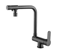 Mitigeur Cuisine Rabattable,Robinet De Cuisine 3 Voies, Robinet Cuisine Repliable Mitigeur D'évier Pivotant à 360°,Fabriqué En Laiton De Haute Qualité, Noir