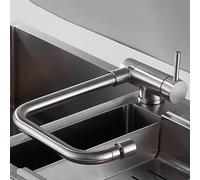 Mitigeur Cuisine Rabattable sous Fenetre Pivotant 2 Modes Eau Froide et Chaude Robinet D'Évier de Cuisine Acier Inoxydable-Brossé