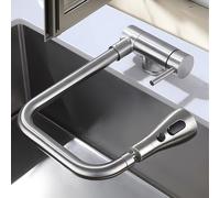 Mitigeur Cuisine Rabattable sous Fenetre Pivotant 3 Mode Eau Froide et Chaude Robinet D'Évier de Cuisine Acier Inoxydable-Brossé