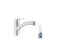 Mitigeur cuisine start bec bas chrome douchette extractible avec nettoyant grohclean