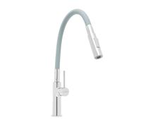Mitigeur d'évier SAT avec bras en silicone gris/chrome SATBSD290S2F