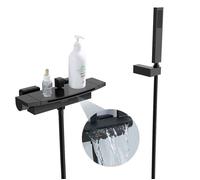 Mitigeur de Baignoire Cascade Robinet de Baignoire Mural avec Douchette à Main - Flexible de Douche 1,5m Robinet de Douche Bain