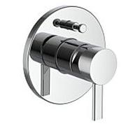 Mitigeur de baignoire encastré Laufen MEDA avec coupe-circuit, chromé, kit d'installation complet HF506689100000