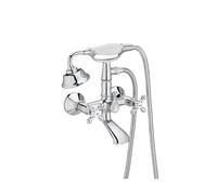 Mitigeur de baignoire - ROCA - Carmen - Chrome - Mural - Colonne de douche incluse