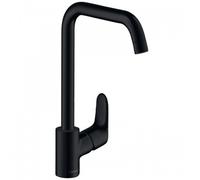 Mitigeur de cuisine à bec haut carré - Noir Mat - Focus M41 HANSGROHE