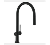 Mitigeur de cuisine avec douchette noir mat Hansgrohe Talis M54 bec rond