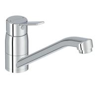 Mitigeur de cuisine bec droit - JACOB DELAFON - EO - Hauteur sous bec 11 9 cm - Avec flexibles - Finition chrome