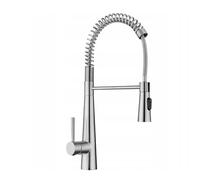 Mitigeur de cuisine en acier inoxydable brossé à ressort haute pression, douchette extractible 3 fonctions, style professionnel pour cuisines modernes