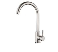 Mitigeur de cuisine en inox, robinet eau froide et chaude avec tuyau de 60 cm