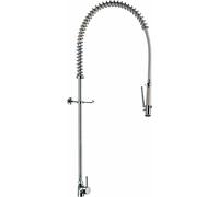 Mitigeur de cuisine flexible blanc avec bec télescopique et robinet de puisage DELABIE