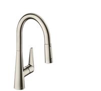hansgrohe Talis M51 M5116-H200 robinet de cuisine 73851800, aspect inox, avec douchette extractible, sBox