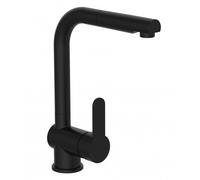 SCHÜTTE LONDON Robinet Cuisine avec Douchette Extensible Mitigeur, Rabattable Mitigeur Robinet Evier de Cuisine avec Douchette, Rotative à 360° Froid & Chaud Disponible, Noir