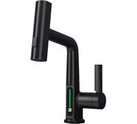 Mitigeur de cuisine, robinet de lavabo intelligent avec douchette rétractable, usage commercial et domestique, température de l'eau numérique, changement de couleur, robinet de salle de bain, trois