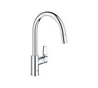 GROHE Mitigeur de cuisine StartLoop Chromé – Bec haut en C, mousseur extractible 30556000