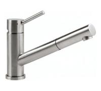 Mitigeur de cuisine Villeroy & Boch Como Shower avec douchette extractible en acier inox