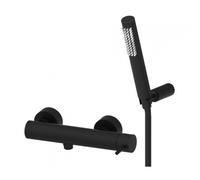 Mitigeur de douche avec accessoires, noir mat (LIG168DNO)