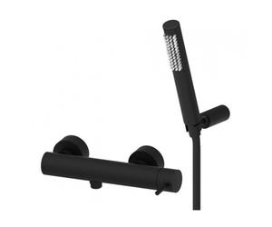 Mitigeur de douche avec accessoires, noir mat (LIG168DNO)