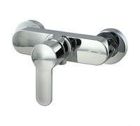 Mitigeur de douche en alliage de zinc avec finition chromée, robinet de baignoire mural pour rénovation de salle de bain, design à deux trous avec connecteur G1/2, contrôle de la température réglable,