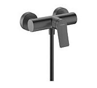 Mitigeur de douche Hansgrohe Vivenis 75623340 à montage en surface, avec silencieux, finition chrome noir brossé