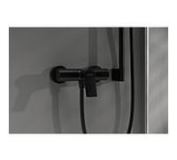 Mitigeur de douche monocommande hansgrohe 75623670 en saillie, avec silencieux, noir mat