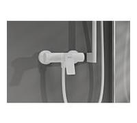 Mitigeur de douche monocommande hansgrohe 75623700 apparent, avec silencieux, blanc mat