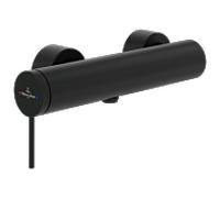Villeroy & Boch Mitigeur douche Loop+Friends TVS106301153K5, anti-retour, fixation murale, noir mat