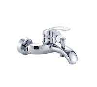 Mitigeur de Douche Mural Chromé 16x9cm avec Levier Unique Antifuite Argent