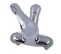 Mitigeur de douche mural en alliage de zinc avec poignée unique pour eau chaude et froide, filetage G1/2", bobine en céramique avec anneau d'étanchéité en caoutchouc, poignée élargie pour une prise en