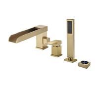 Mitigeur de douche numérique rotatif à 360° et kit de douche cascade design moderne pour une expérience de salle de bain luxueuse Noir