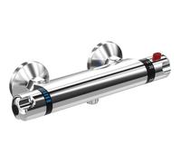 Mitigeur de Douche Thermostatique à Fixation Murale Anti-brûlure, Raccord G 1/2"", Robinet de douche en Laiton Avec
