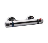 Mitigeur de douche thermostatique chromé - Uten - fixation murale anti-brûlure - Mélangeur d'eau - Température constante