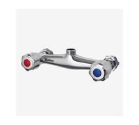 Mitigeur de douche thermostatique pour salle de bain, robinet en laiton moderne, double sortie chromée, double poignée murale, double commande, mitigeur thermostatique pour barre de douche