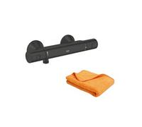 Mitigeur de douche thermostatique Precision Start noir mat + chiffonnette