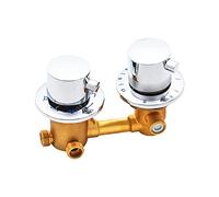 Mitigeur de douche thermostatique, vanne de dérivation de salle de bain 2/3/4 voies, mitigeur de douche à double commande en laiton, mitigeur de douche de salle de bain (Filetage 10CM 2 voies)