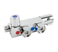 Mitigeur de douche thermostatique vertical moderne en laiton massif pour maisons statiques et caravanes avec systèmes de pression d'eau haute ou basse et installation murale encastrée pour un contrôle