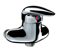 Mitigeur de douche universel - DELABIE - M1/2'' entraxe réglable 100 à 120 - Noir - Douchette - 2 trous - Chromé