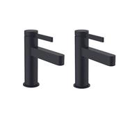 Mitigeur de lavabo 100, bonde Push-Open noir mat Finoris