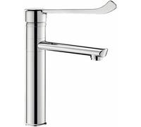 Mitigeur de lavabo à bec haut orientable avec levier médical DELABIE