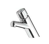 Presto - Mitigeur temporisé de lavabo sur plage 4000S - anti-blocage, 6 l/min, bouton chromé - Gris