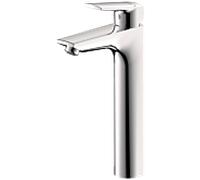 Mitigeur de lavabo Bravat Valencia 3519212 avec bec haut, grande hauteur, bonde clic-clac, chromé